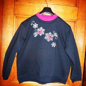 ~ Northern Reflections ~ Sweatshirt ~ 2 Cardinals on Silver Branches